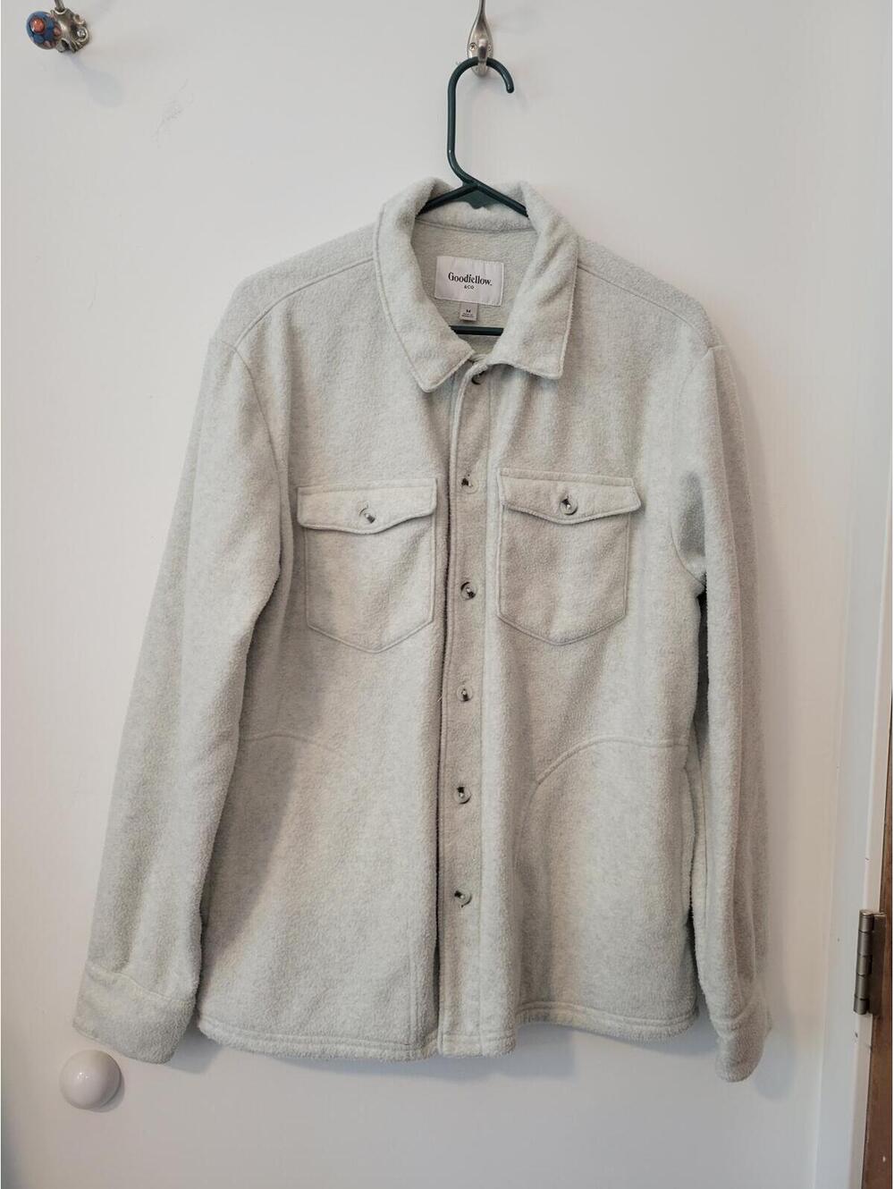 Goodfellow & Co Light Gray Fleece Jacket - Men's Medium